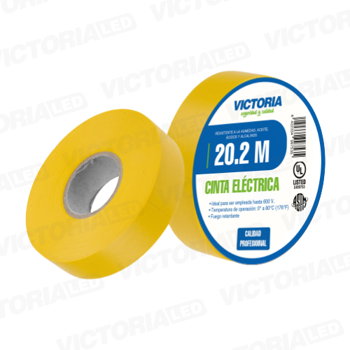 [CEAM-20.2M] CINTA ELECTRICA AMARILLO 0.13X19X20.2M FUEGO RETARDANTE 200U