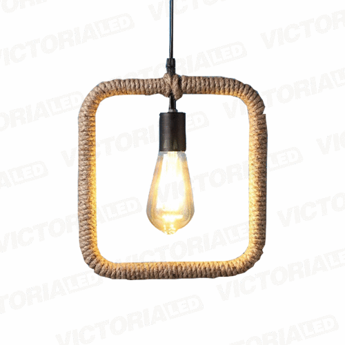 [LC-1543-NE] LAMPARA DECORATIVA DE TECHO 1*E27 METAL NEGRO