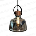 LAMPARA DECORATIVA DE TECHO 1*E27 VIDRIO CHROME RED