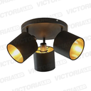 LAMPARA DECORATIVA DE TECHO E14*3 METAL BLACK