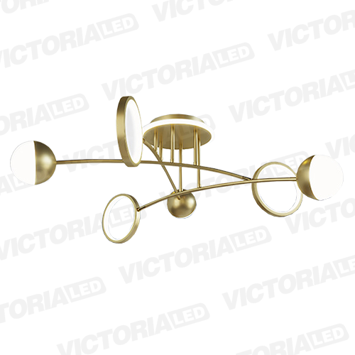 [*LC-6G1314-DO] LAMPARA DECORATIVA DE TECHO G9/LED METAL/VIDRIO DORADO