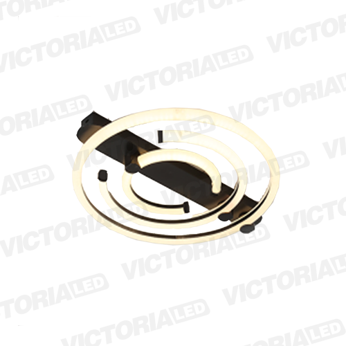 [CL0602-3T BLACK] LAMPARA DECORATIVA DE TECHO LED METAL/ACRILICO BLACK