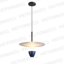 LAMPARA DECORATIVA LED 12W 3000K ALUMINIO BLUE