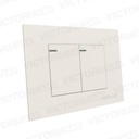 INTERRUPTOR DOBLE CONMUTABLE 16A 125/250V PC BLANCO 10U/C